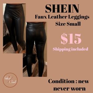 Shein leather leggings
